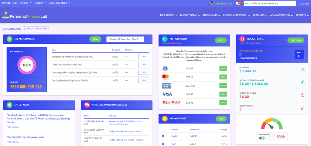 student dashboard