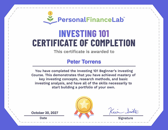 Investing 101 Certificate